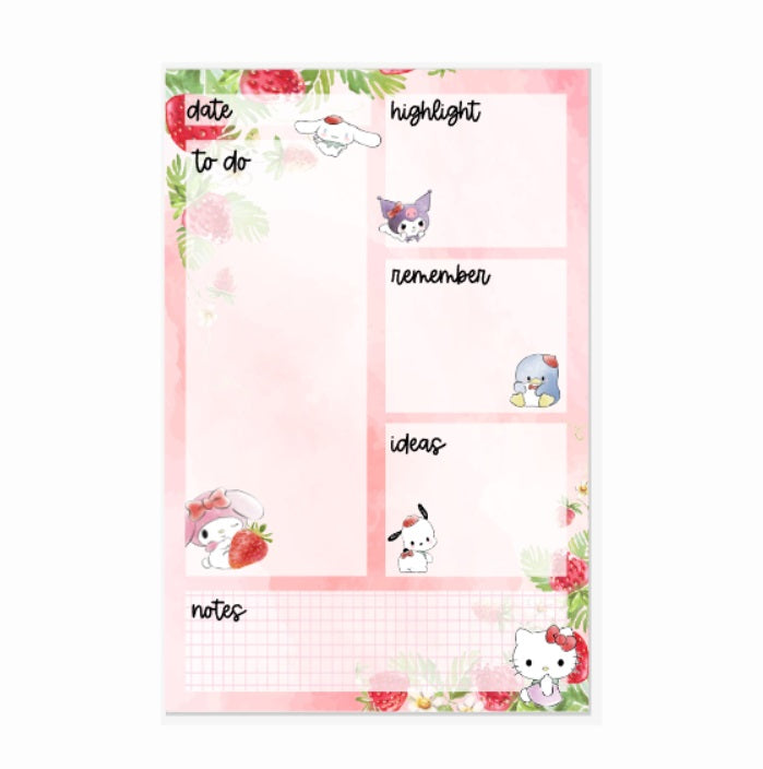 Strawberry Love | DAILY Notepad
