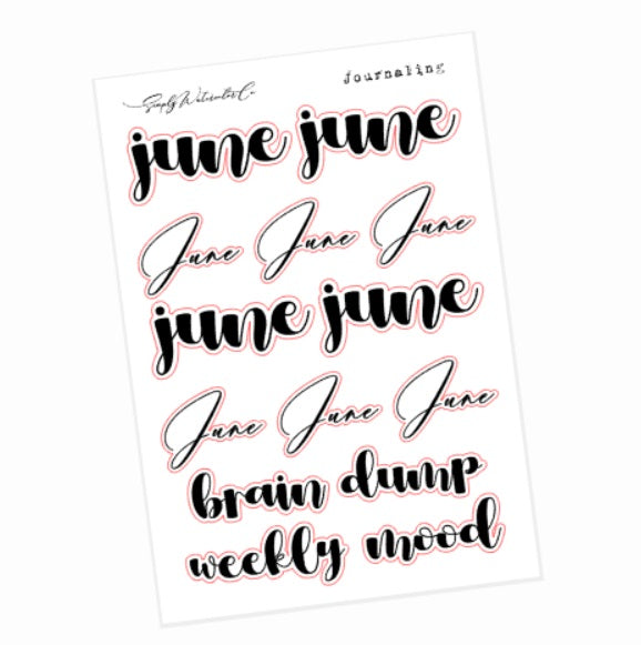 June | BUJO Monthly Kit