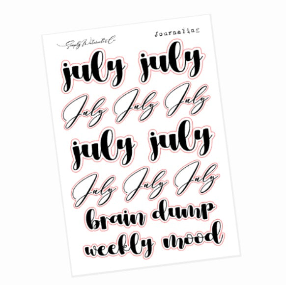 July | BUJO Scripts