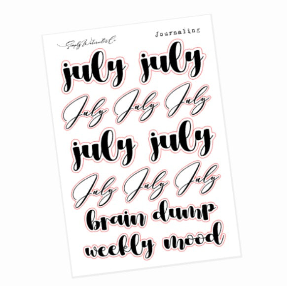 July | BUJO Monthly Kit