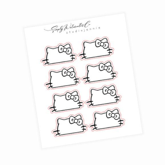 Kitty Date Cover Blank/Labels