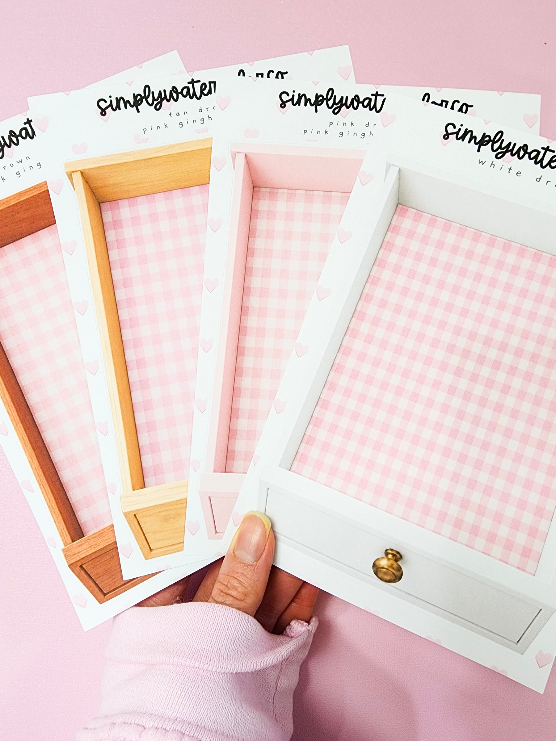 Drawers (Pink Gingham Liner) | Junk Deco