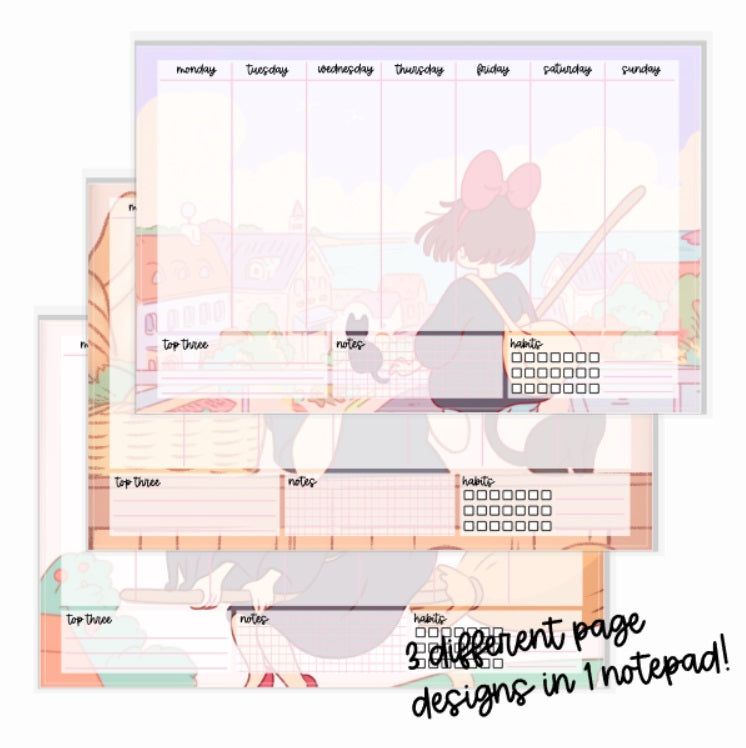 Clear Day | WEEKLY Notepad (Horizontal)
