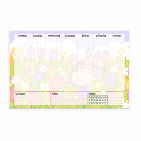 Toto Tulip | WEEKLY Notepad (Horizontal) v1