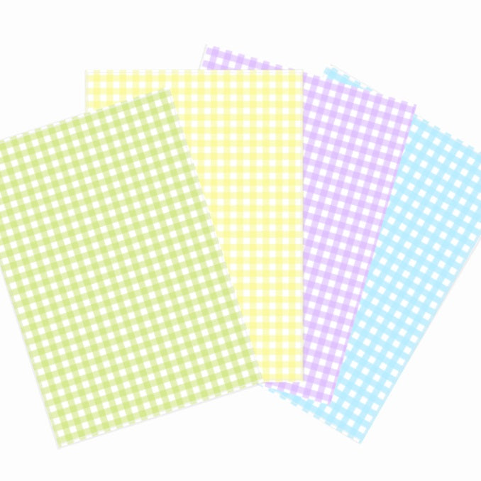 Pastel Gingham | Scrapbook Papers