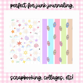 Rainbow Monsters | Scrapbook Papers