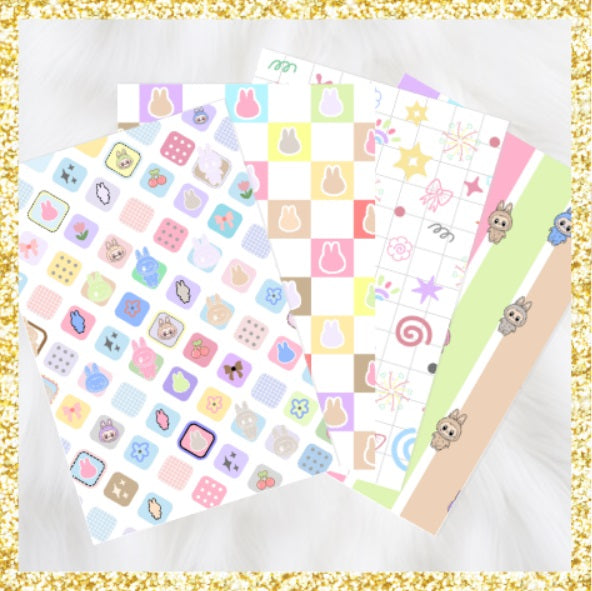 Rainbow Monsters | Scrapbook Papers