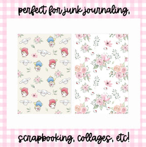 Hello Kawaii Floral | Scrapbook Papers