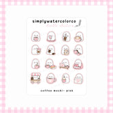 Coffee Mochi- Pink | Doodles