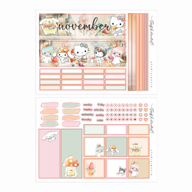 November (Forest Friends) | A5 Monthly Kit