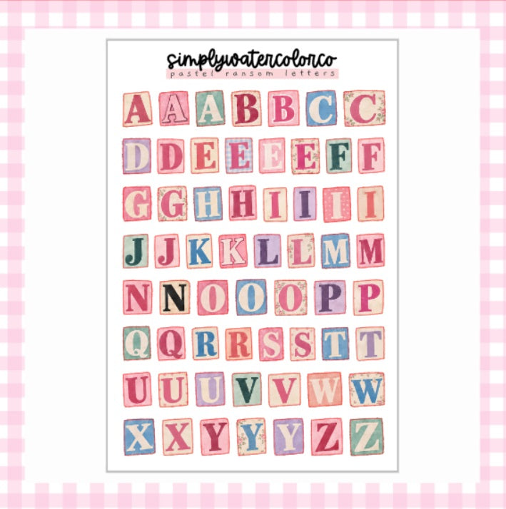 Pastel Ransom Letters | Junk Deco