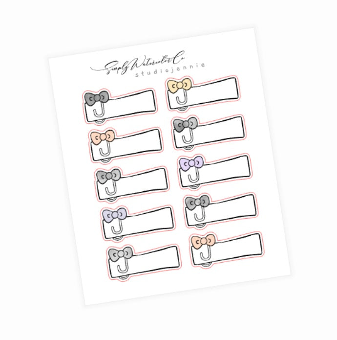 Halloween | Kawaii Bow Clip Labels