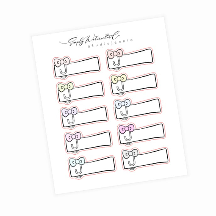 Pastel | Kawaii Bow Clip Labels