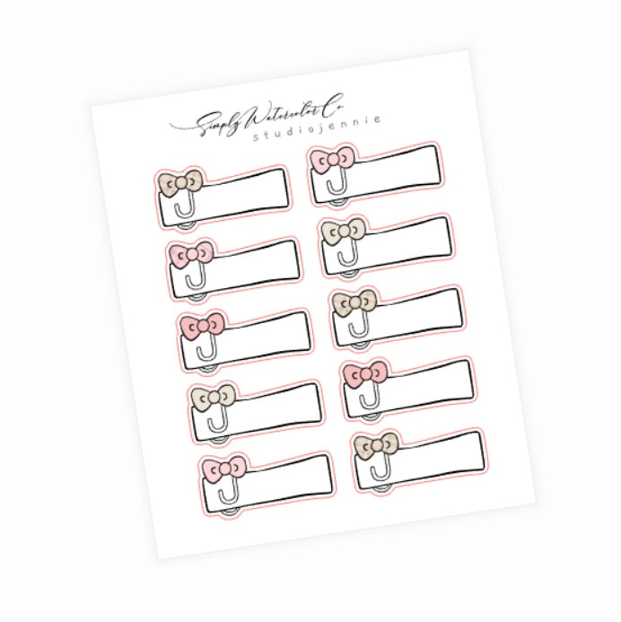 Hello Autumn | Kawaii Bow Clip Labels