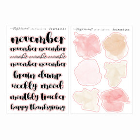 November | BUJO Monthly Kit