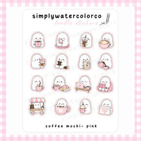 Coffee Mochi- Pink | Doodles