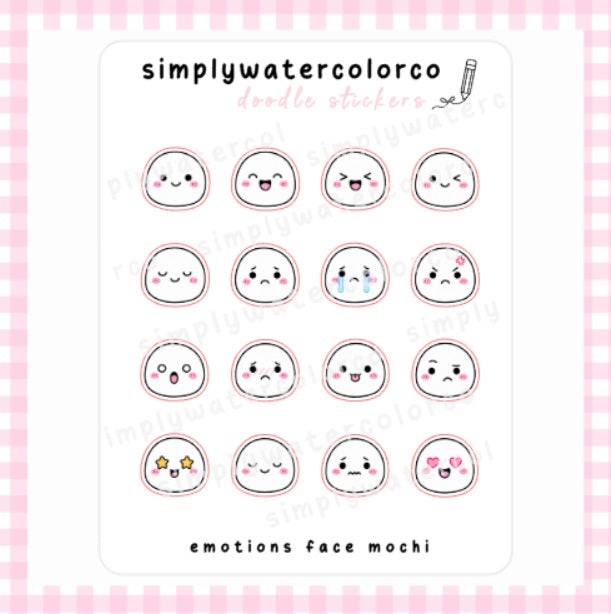 Emotions Face Mochi | Doodles