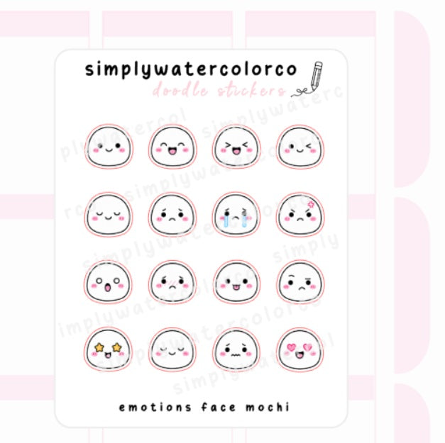Emotions Face Mochi | Doodles