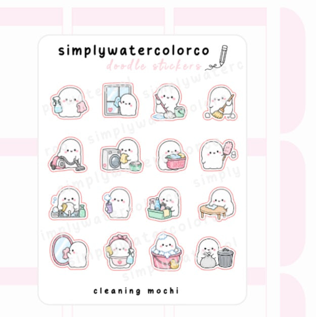 Cleaning Mochi | Doodles