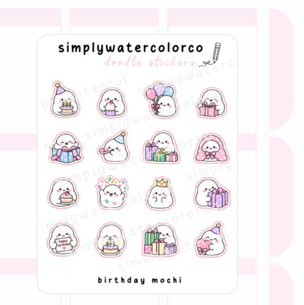 Birthday Mochi | Doodles