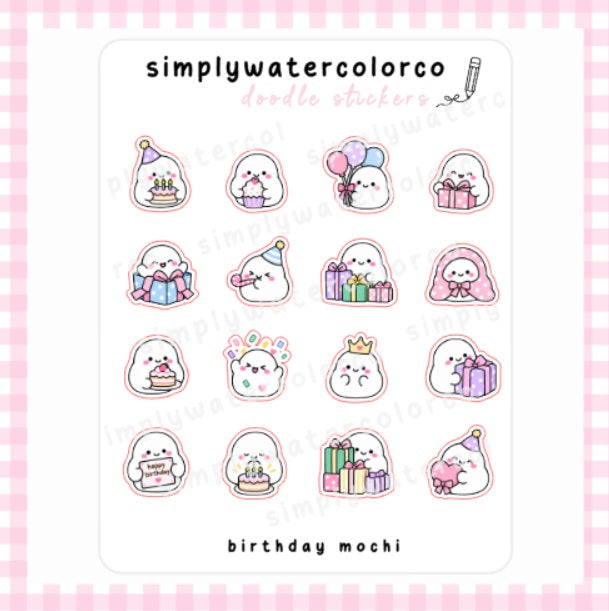 Birthday Mochi | Doodles