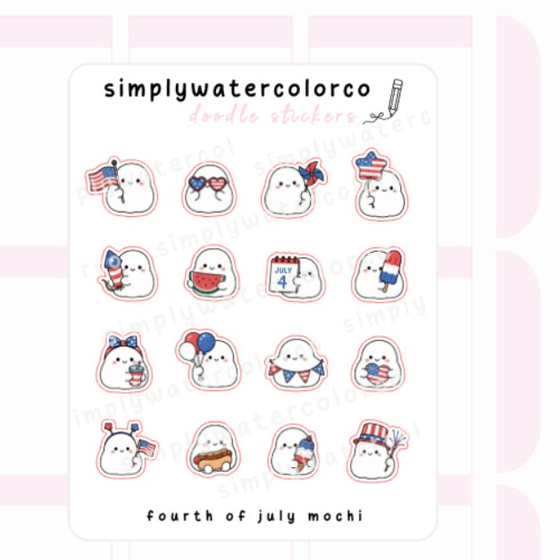Fourth of July Mochi | Doodles