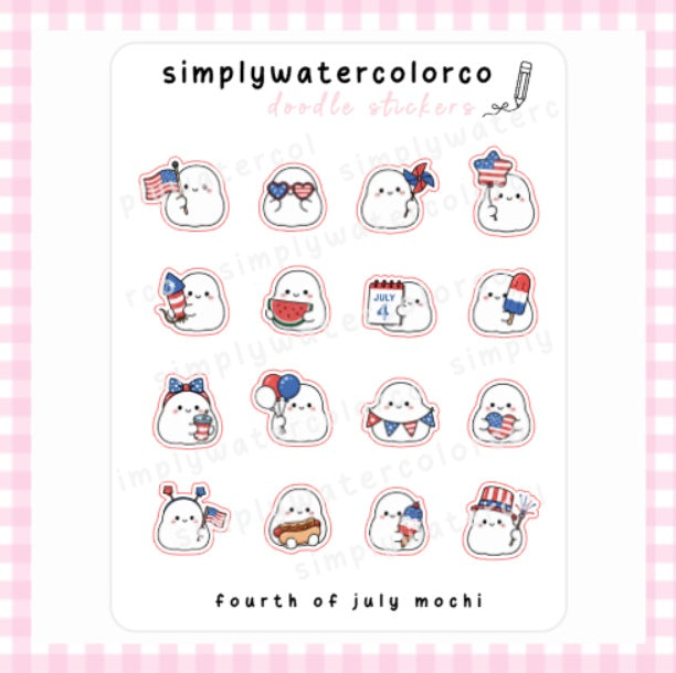 Fourth of July Mochi | Doodles