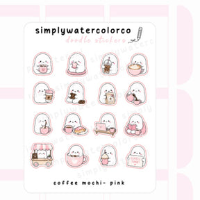 Coffee Mochi- Pink | Doodles