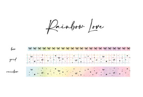 Rainbow Love Washi Tapes // Gold Foil