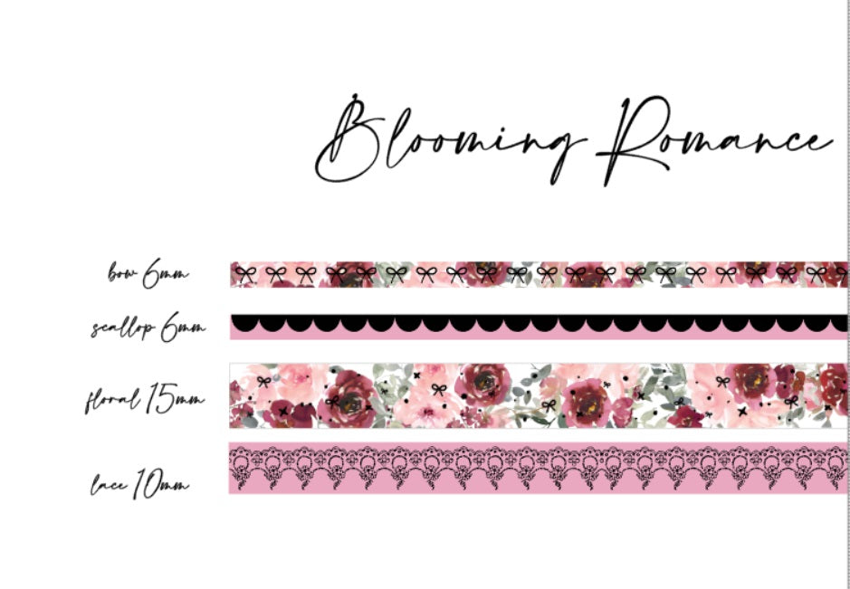 Blooming Romance Washi Tapes // Rose Gold Foil