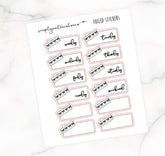 FOIL Bow Washi Date Covers/Labels
