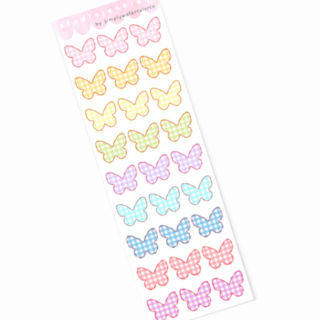 Butterflies (Gingham) | Mini Deco