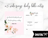 A5 Wide Rings PRINTABLE // Daily Bible Study + Cover