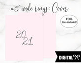 A5 Wide Rings PRINTABLE // Pink 2021 Cover