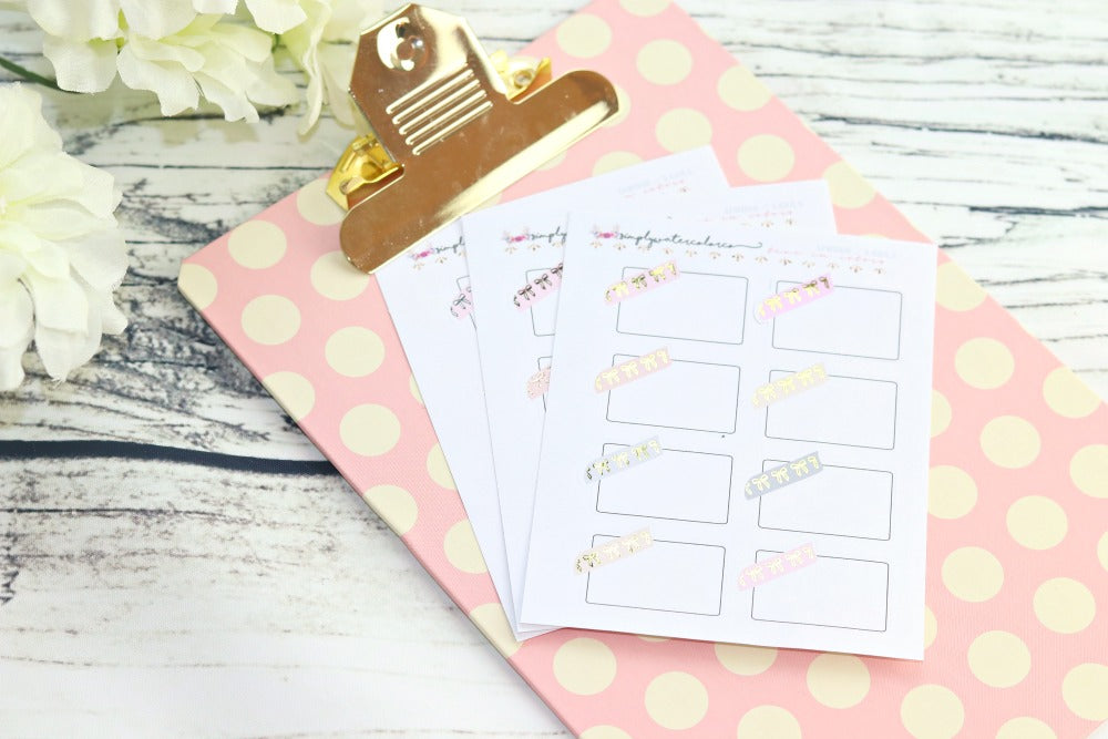 FOIL Bow Washi Quarter Box