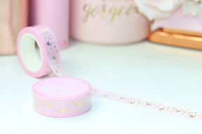 Pink Bow Confetti (Gold, RG, Holo) // 15mm Washi Tape
