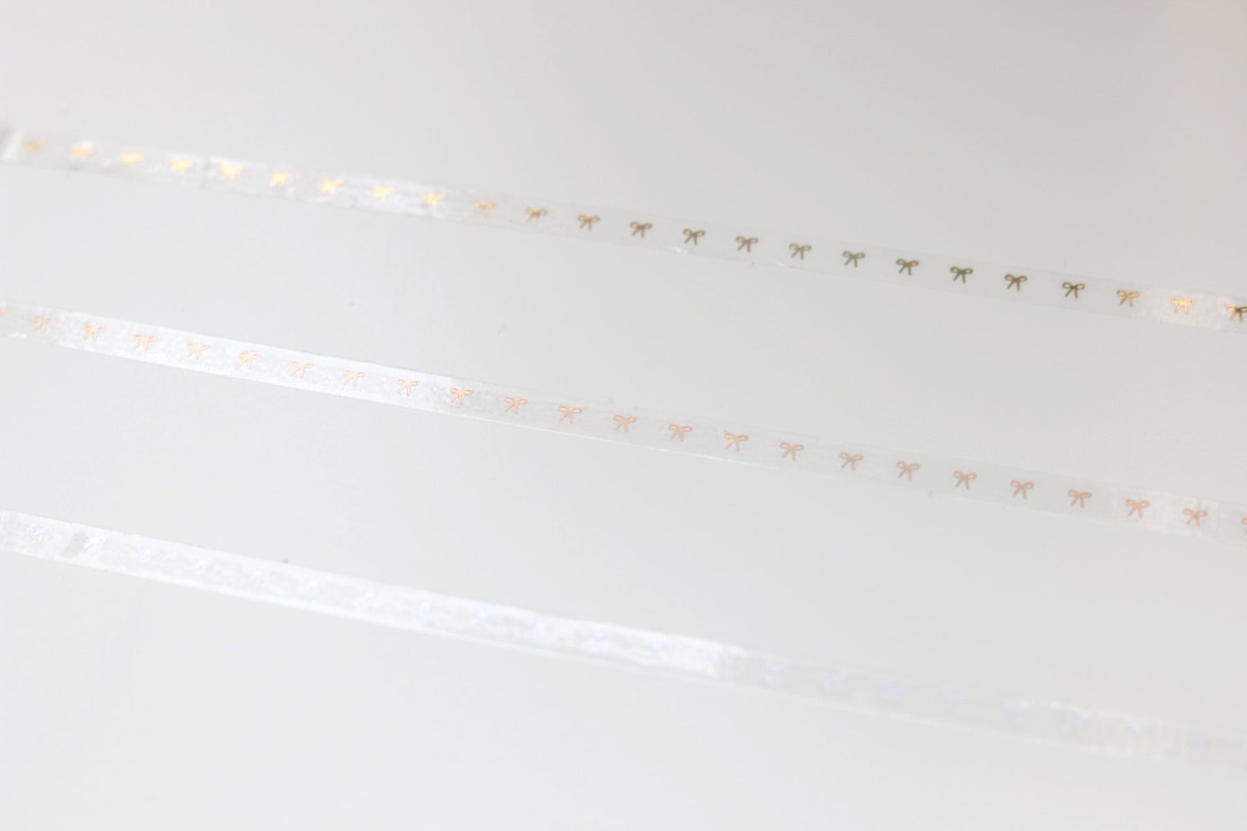 CLEAR Dainty Bow (Gold, Rg, Silver, Holo) // 5mm Washi Tape