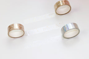 CLEAR Sprinkle (Gold, RG, Holo) // 15mm Washi Tape