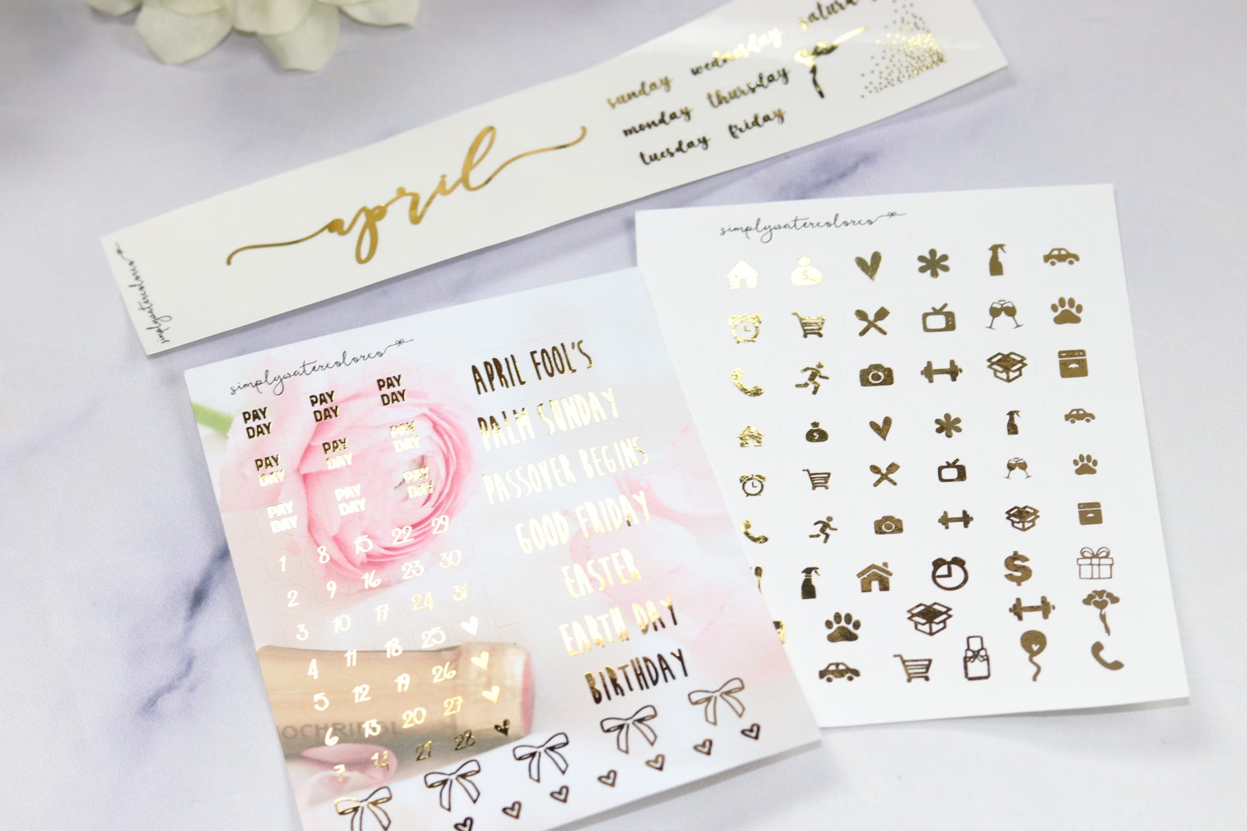 FOIL April Monthly Spread (Gold Foil)