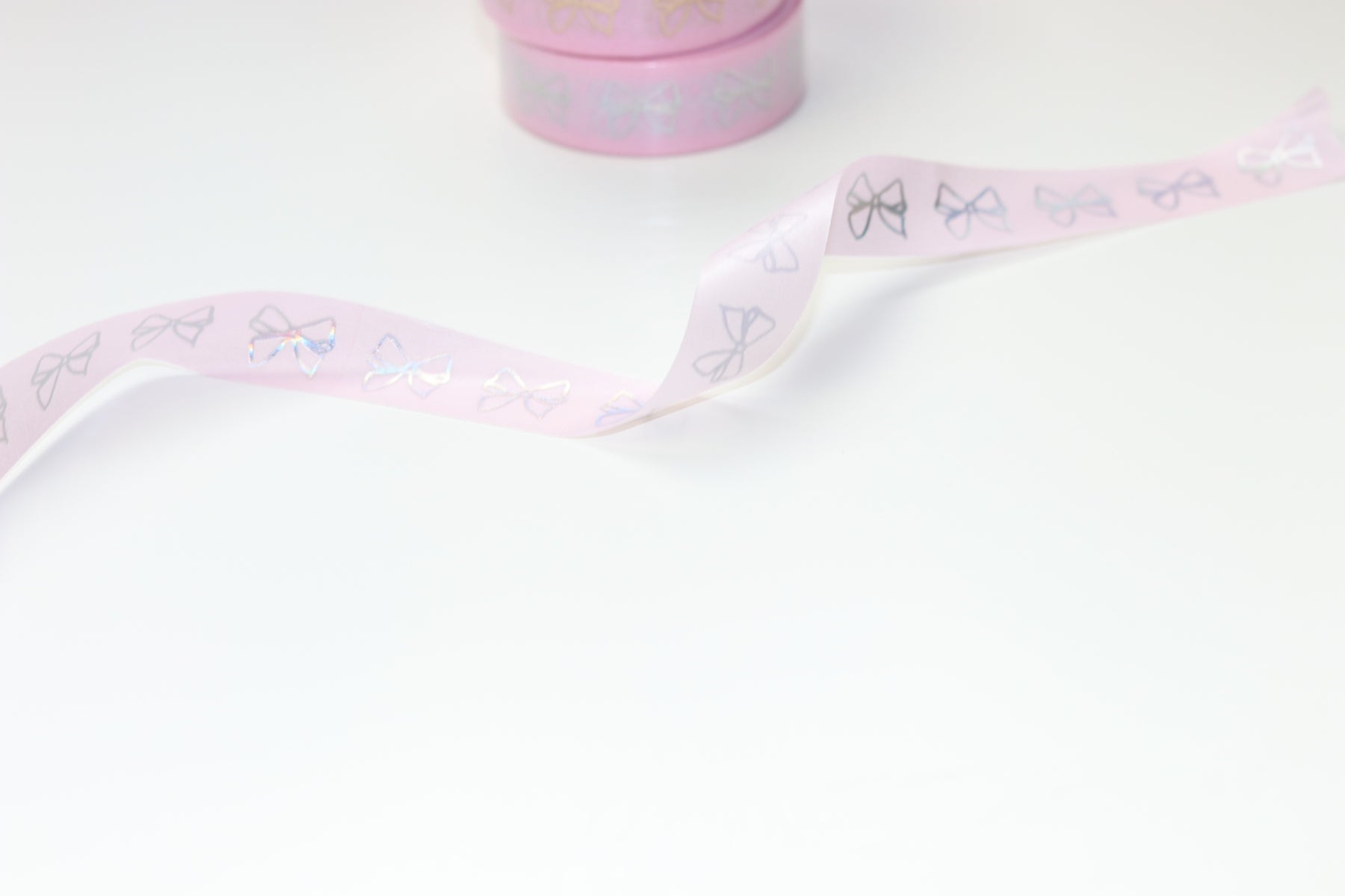 Pink Bow (Gold, Rg, Holo) // 15mm Washi Tape