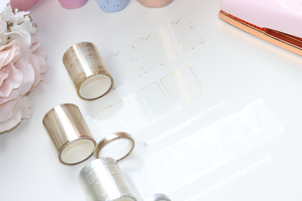 CLEAR Bow Sparkle Washi Tape // FB Overlay 1.9in Perforated