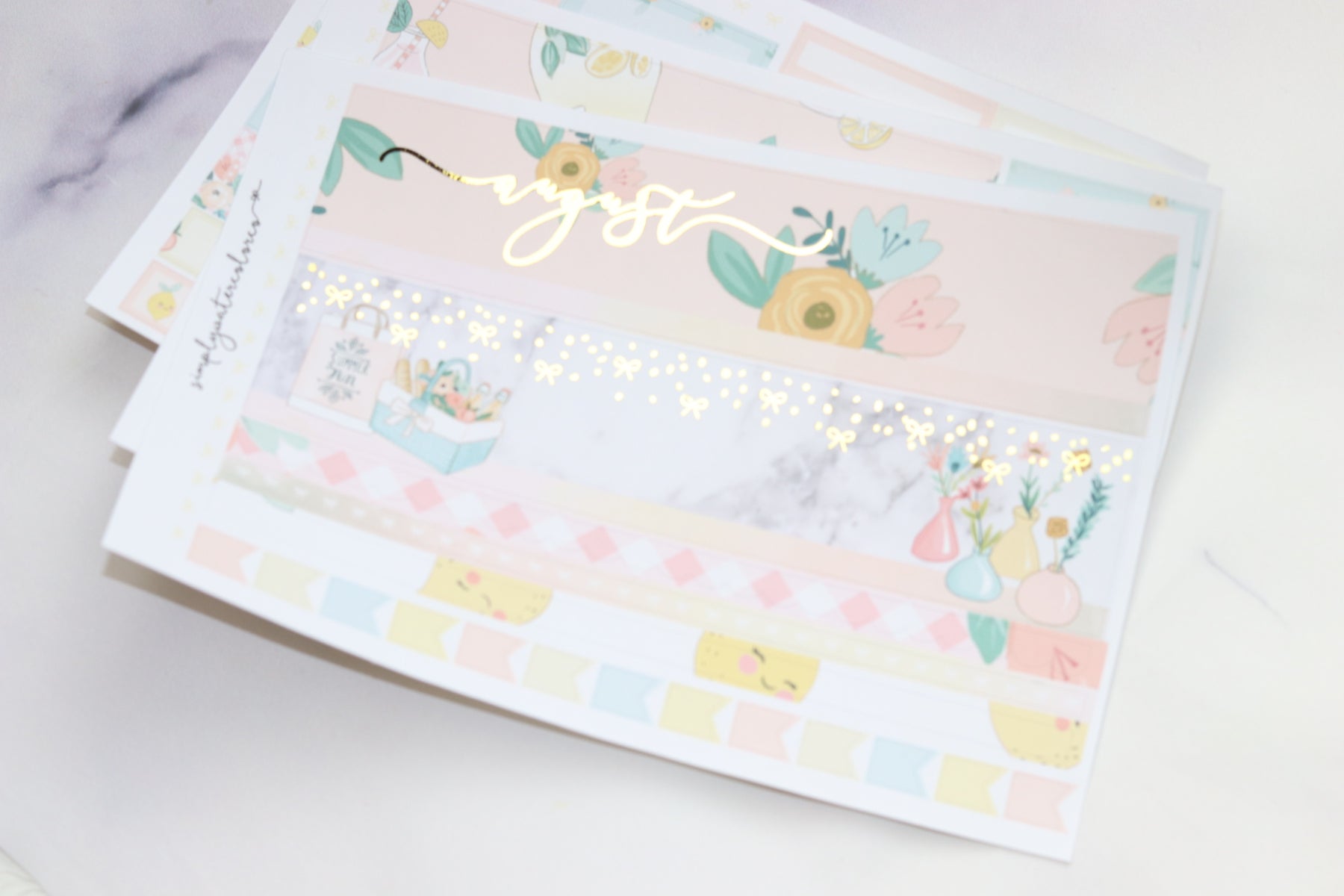 FOIL August Monthly Spread (Gold Foil)