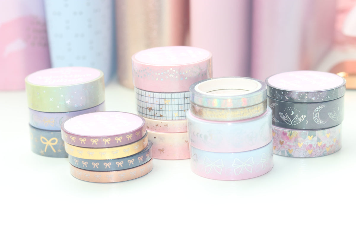 Mystic Pink/Blue Ombre Background (Holo) // 15mm Washi Tape