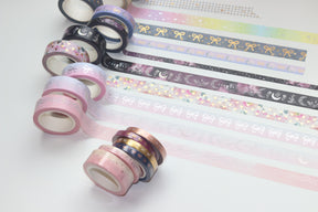 Bow Sparkle Grid (Gold) // 15mm Washi Tape