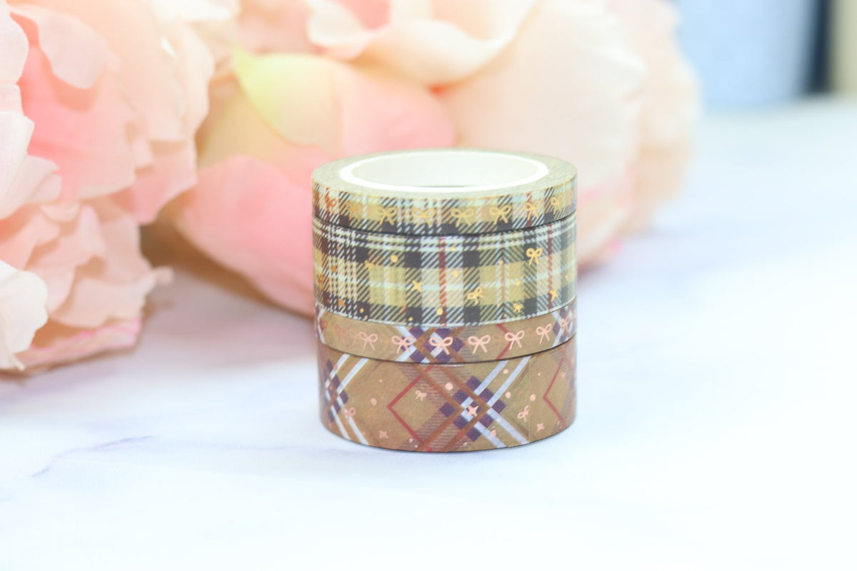 Plaid // Gold + Rose Gold Foil