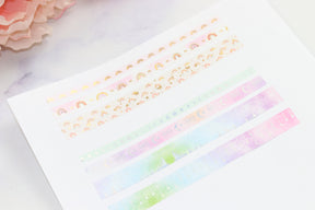 Rainbow Washi // Gold Foil