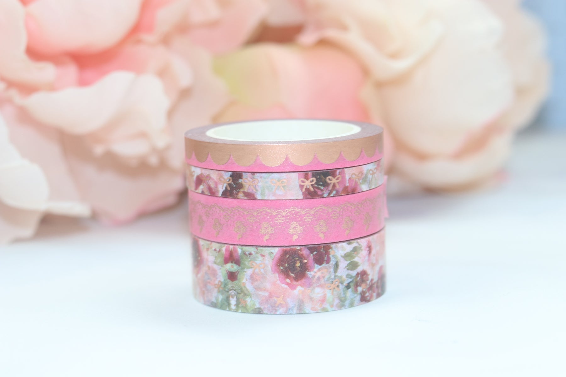 Blooming Romance Washi Tapes // Rose Gold Foil