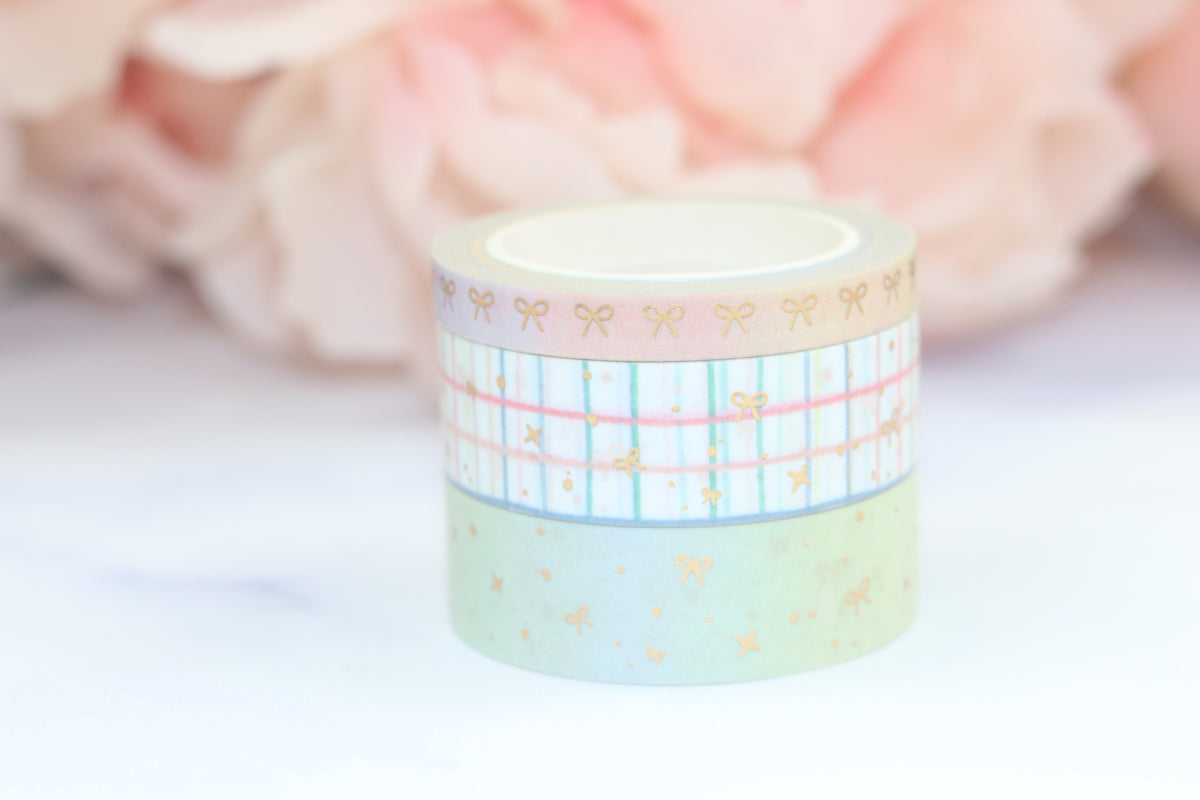 Rainbow Love Washi Tapes // Gold Foil