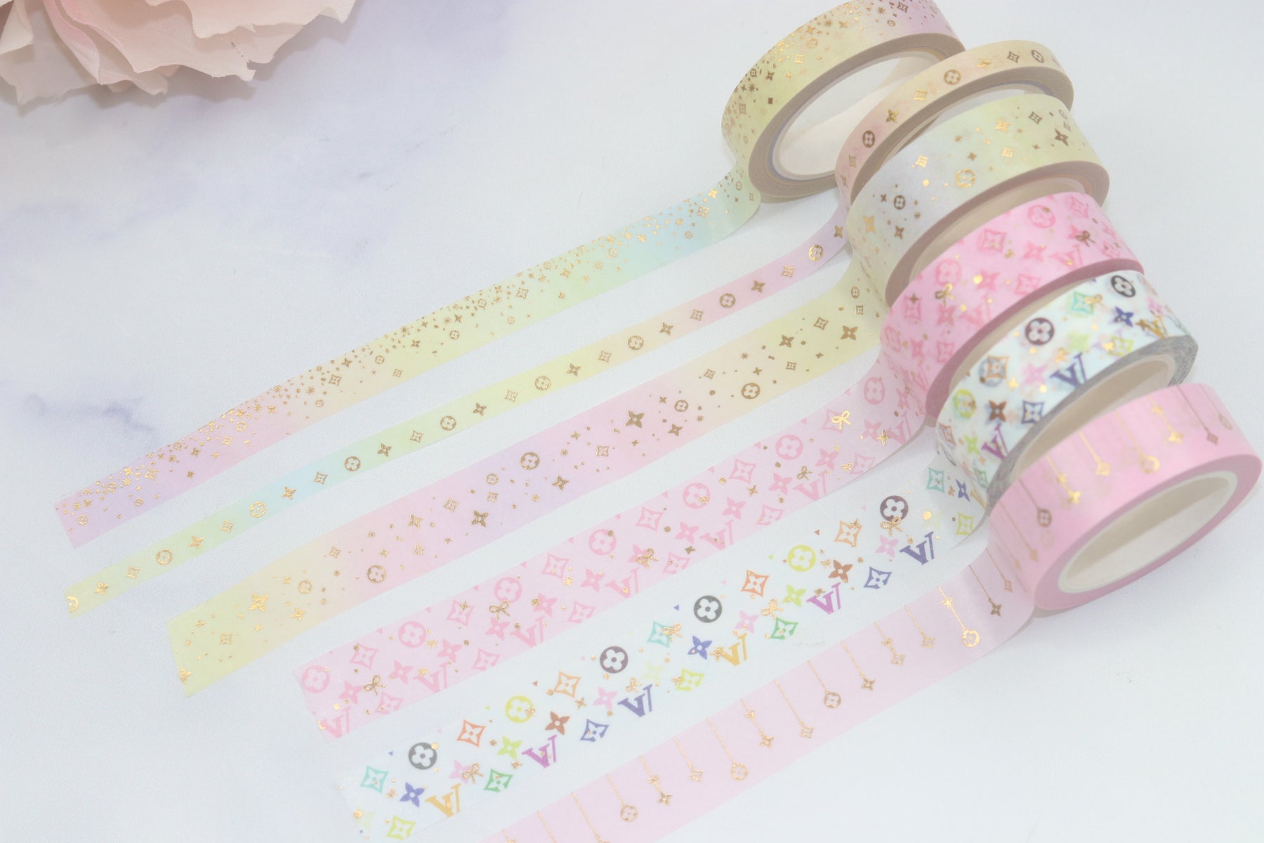 Rainbow Luxe Washi Tapes // Gold Foil