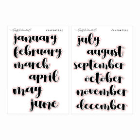 Jan-Dec // Bujo Basics